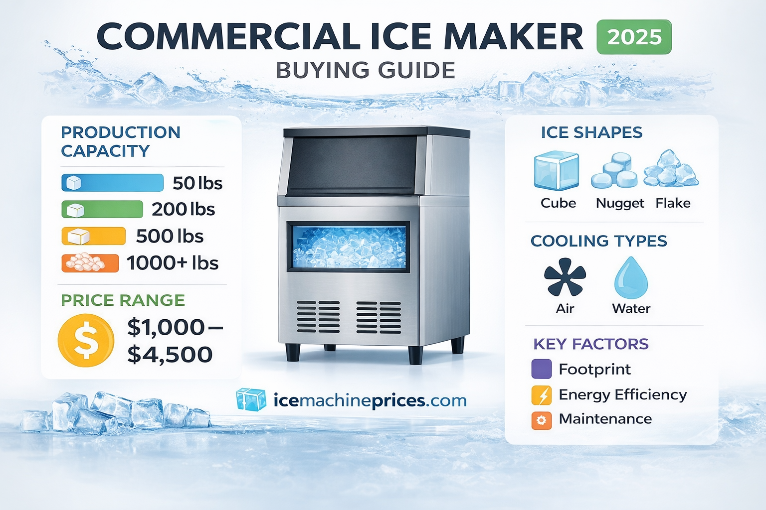 Key factors affecting commercial ice machine cost 2026